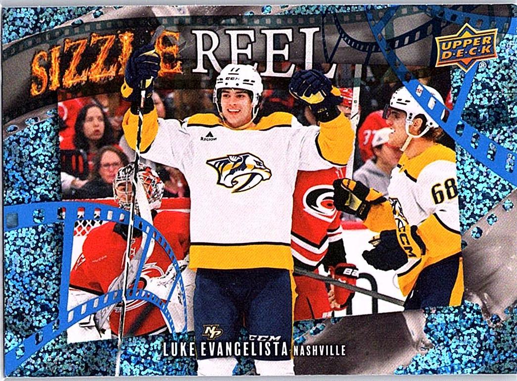 2025-26 Upper Deck - Sizzle Reel Speckle Luke Evangelista #SR-26 front