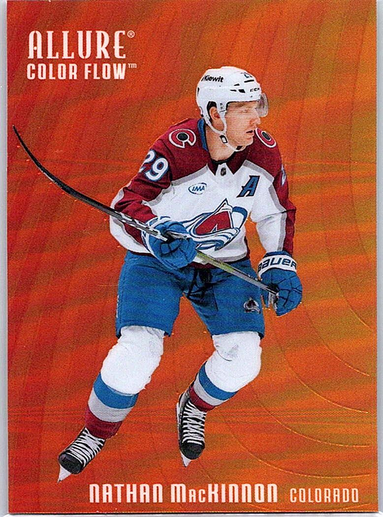 2025-26 Upper Deck Allure - Color Flow Red-Orange Nathan MacKinnon #CF-20 front