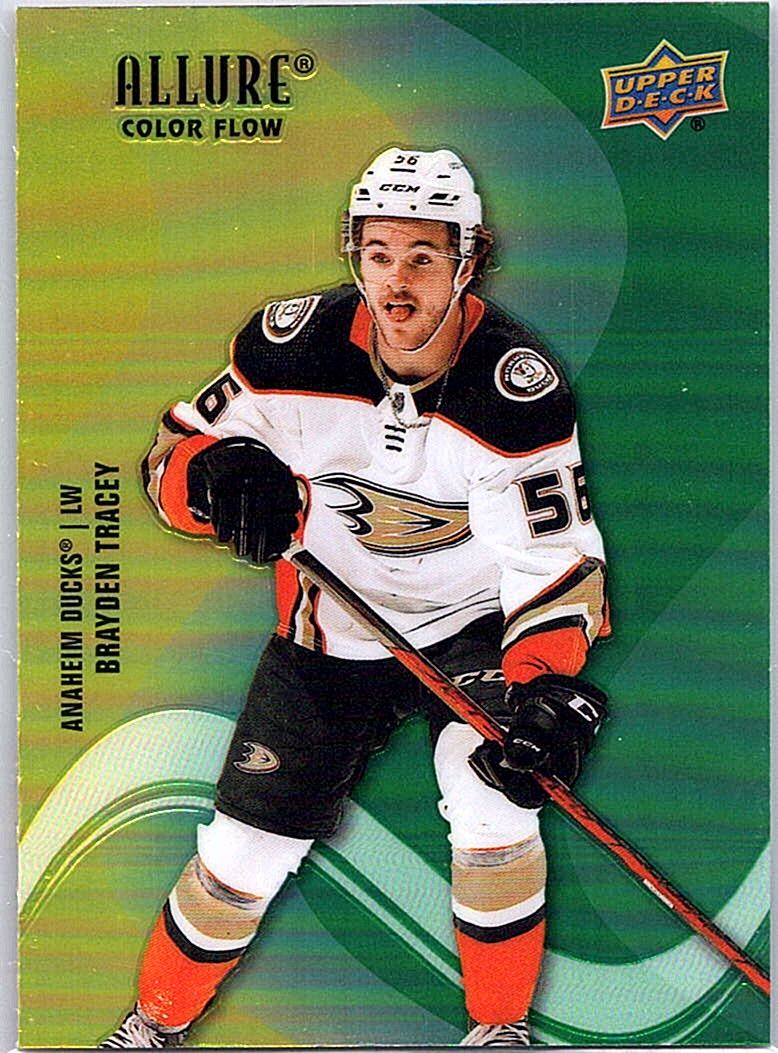 2022-23 Upper Deck Allure - Color Flow Yellow-Green Brayden Tracey #SF-64 front