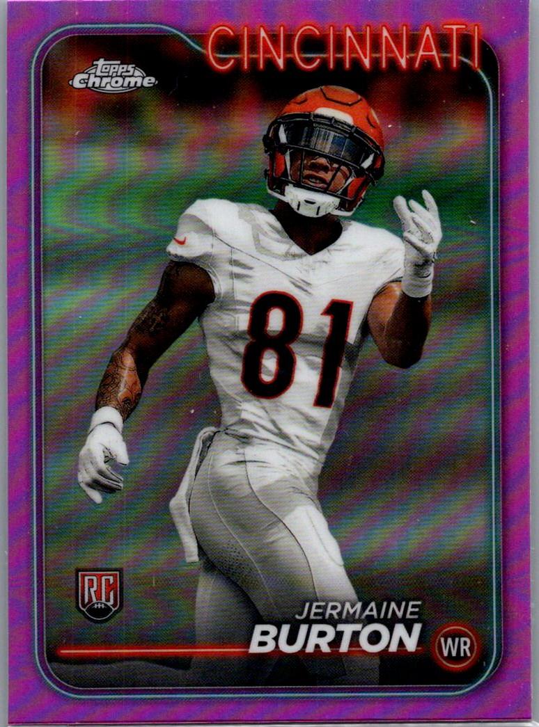 2024 Topps Chrome - Pink Refractor Jermaine Burton #240 RC front
