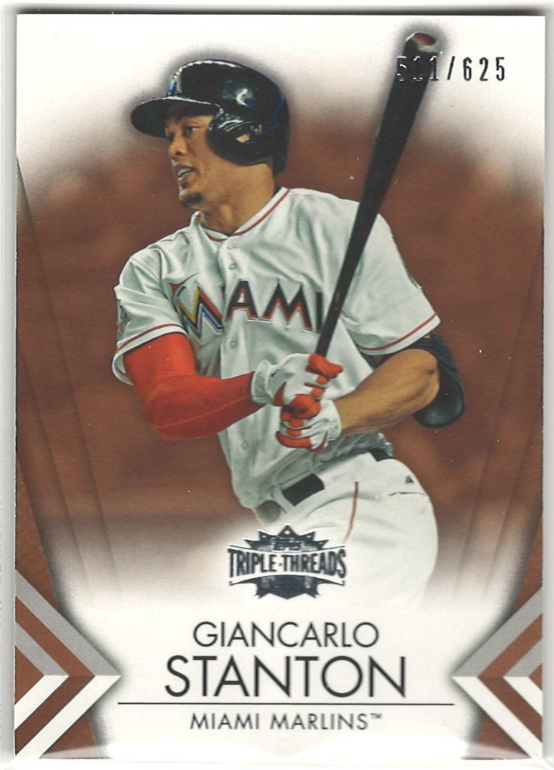 2012 Topps Triple Threads - Sepia Giancarlo Stanton #23 SN625 front