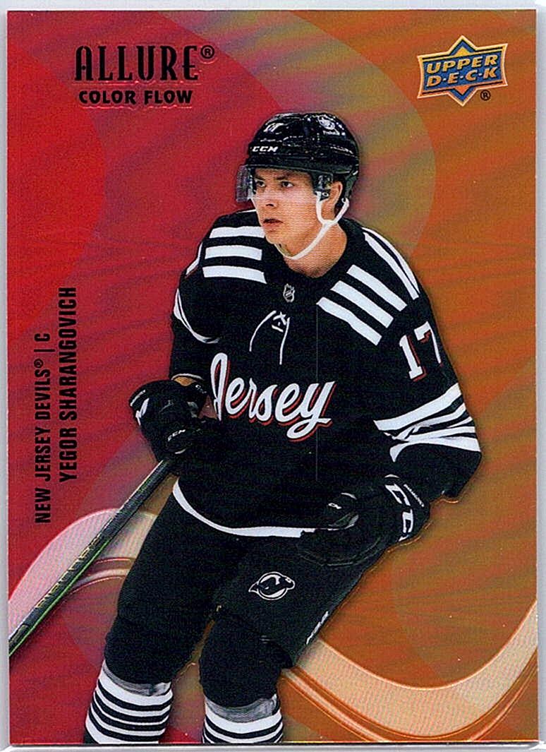 2022-23 Upper Deck Allure - Color Flow Red-Orange Yegor Sharangovich #SF-3 front
