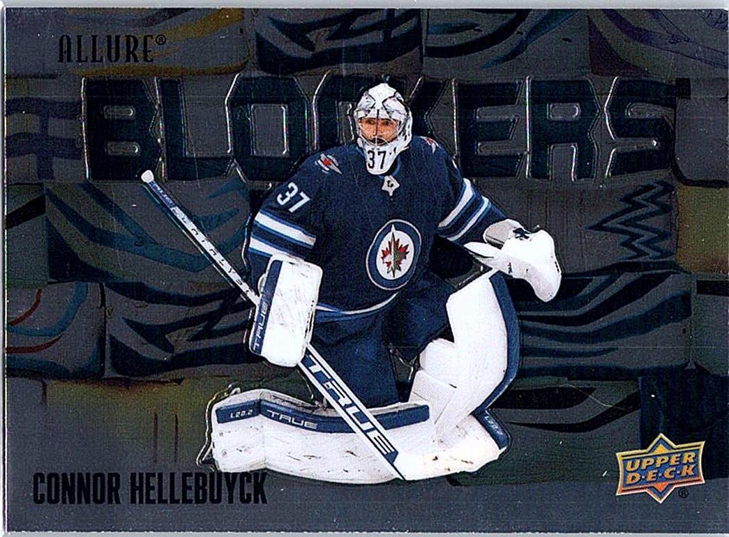 2022-23 Upper Deck Allure - Blockers Connor Hellebuyck #BL-16 front