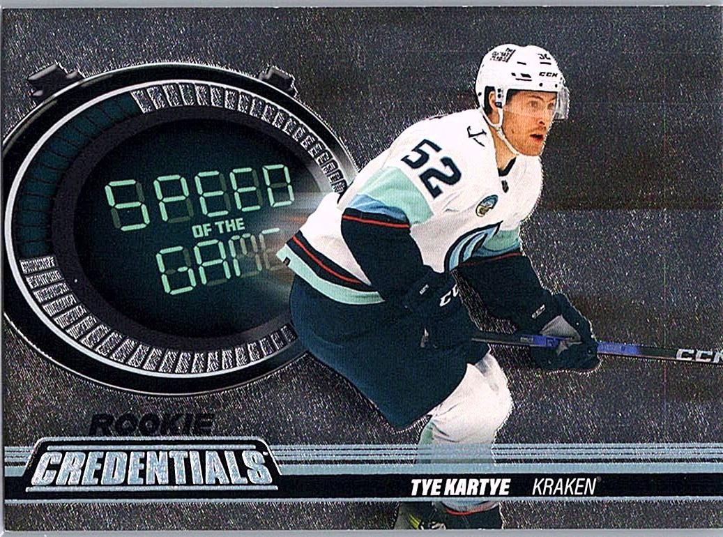 2023-24 Upper Deck Credentials - Speed of the Game Rookies Tye Kartye #SGR22 front