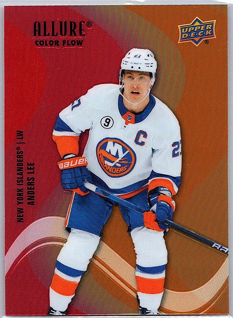 2022-23 Upper Deck Allure - Color Flow Red-Orange Anders Lee #SF-10 front
