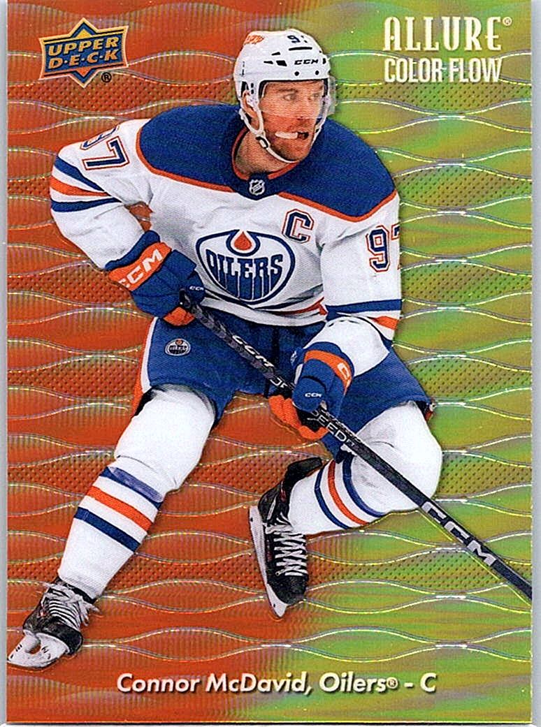 2023-24 Upper Deck Allure - Color Flow Orange-Yellow Connor McDavid #CF-1 front