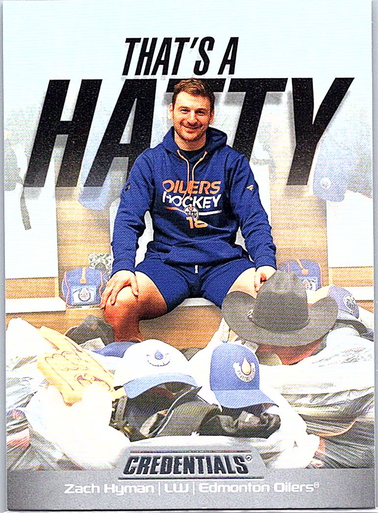 2024-25 Upper Deck Credentials - That's a Hatty Zach Hyman #TH-ZH front