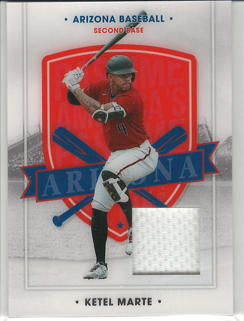 2021 Panini Chronicles - America's Pastime Swatches Ketel Marte #53 MEM front