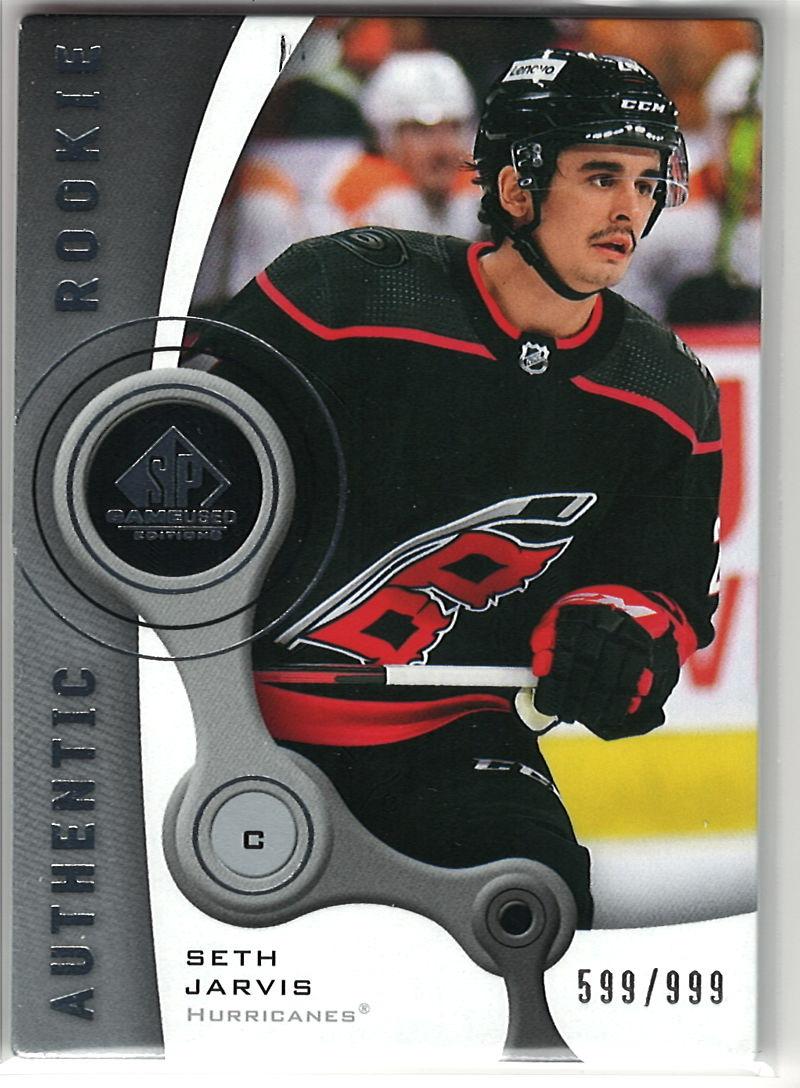 2021-22 SP Game Used - 2005-06 Retro Rookies Seth Jarvis #R-13 SN999 front