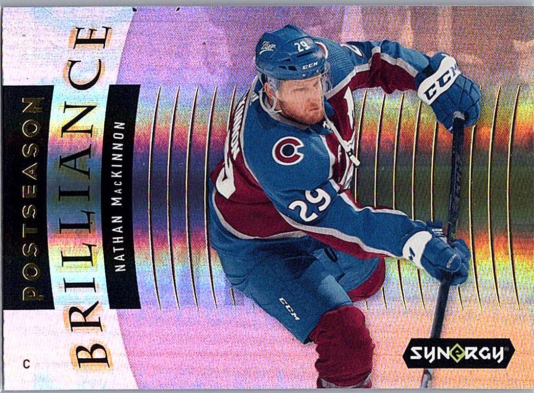 2021-22 Upper Deck Synergy - Postseason Brilliance Nathan MacKinnon #PB-3 front