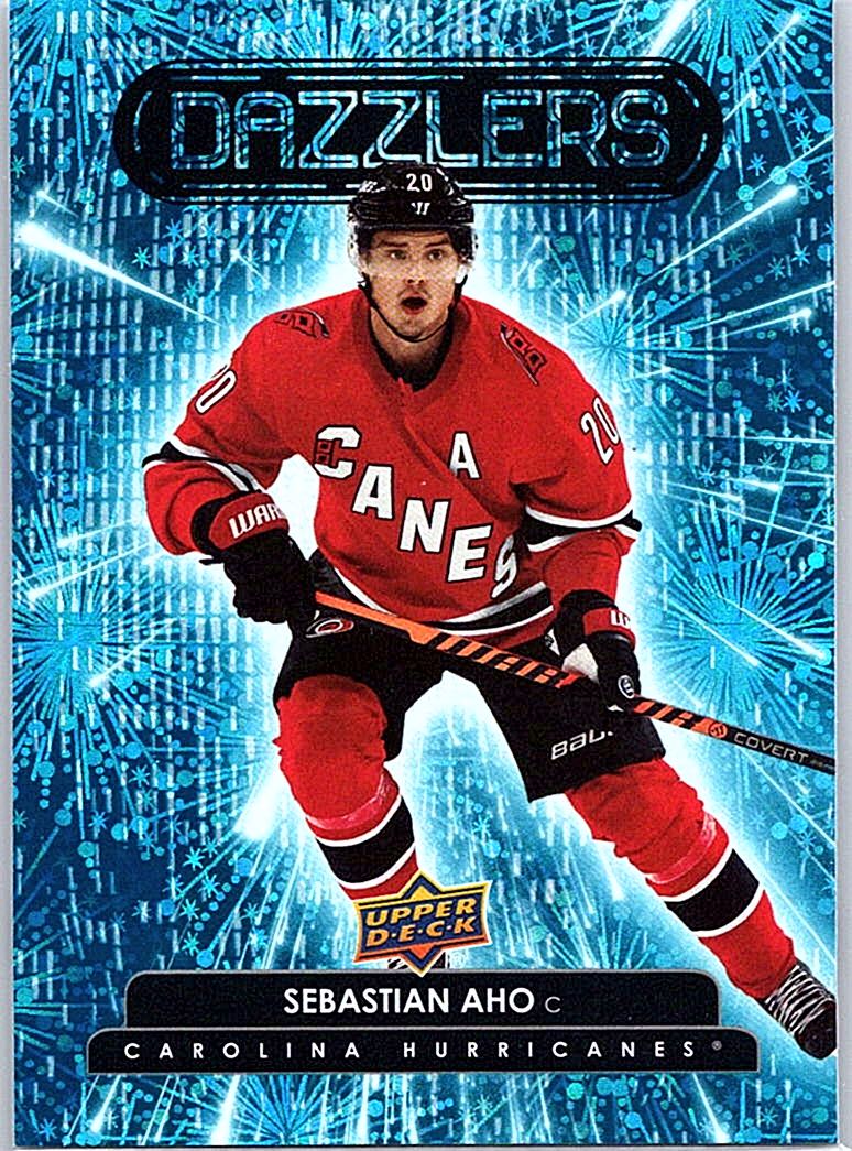2022-23 Upper Deck - Dazzlers Blue Sebastian Aho #DZ-106 front