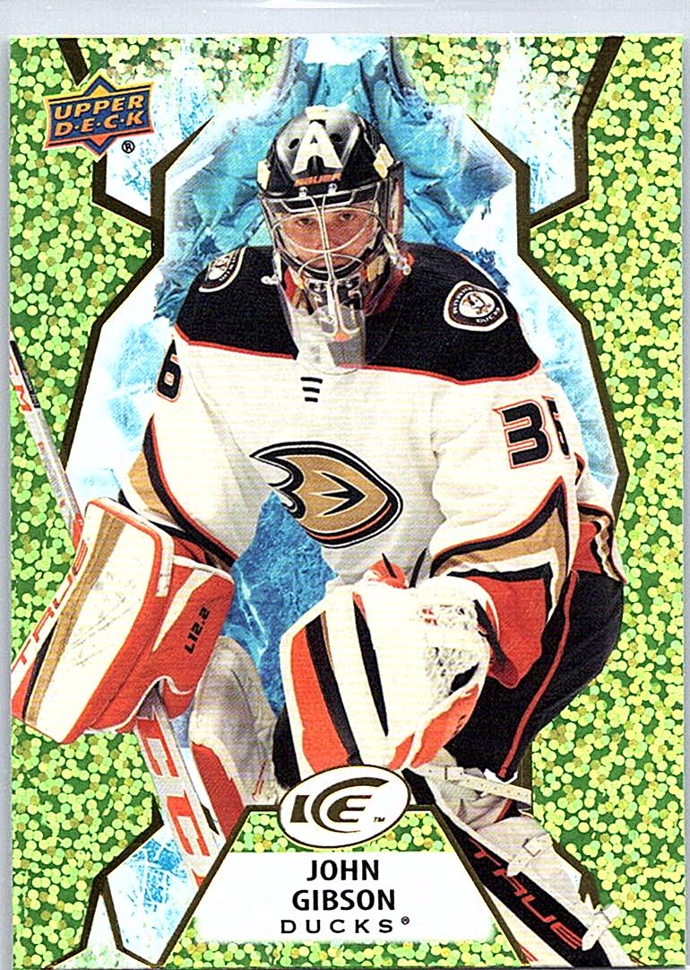 2021-22 Upper Deck Ice - Green John Gibson #68 front