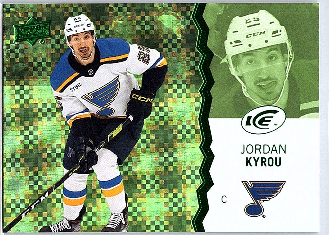2023-24 Upper Deck Ice - Green Jordan Kyrou #24 front