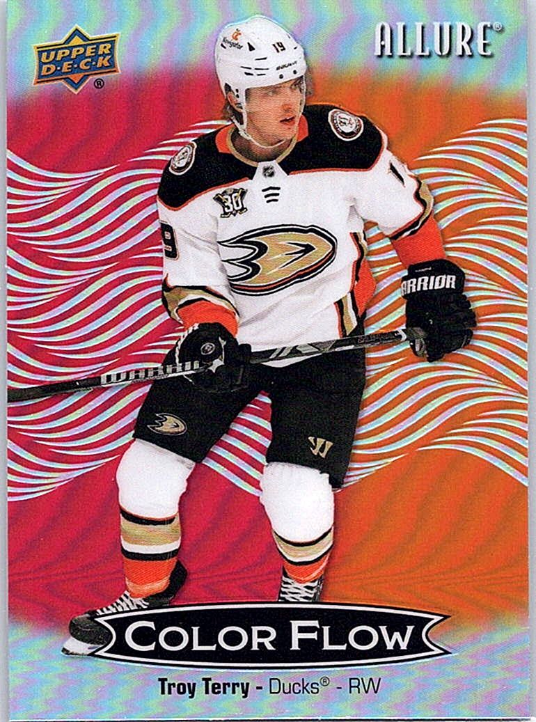 2024-25 Upper Deck Allure - Color Flow Red-Orange Troy Terry #CFL-57 front