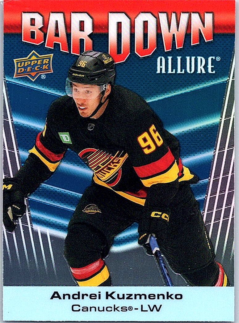 2023-24 Upper Deck Allure - Bar Down Andrei Kuzmenko #BD-9 front