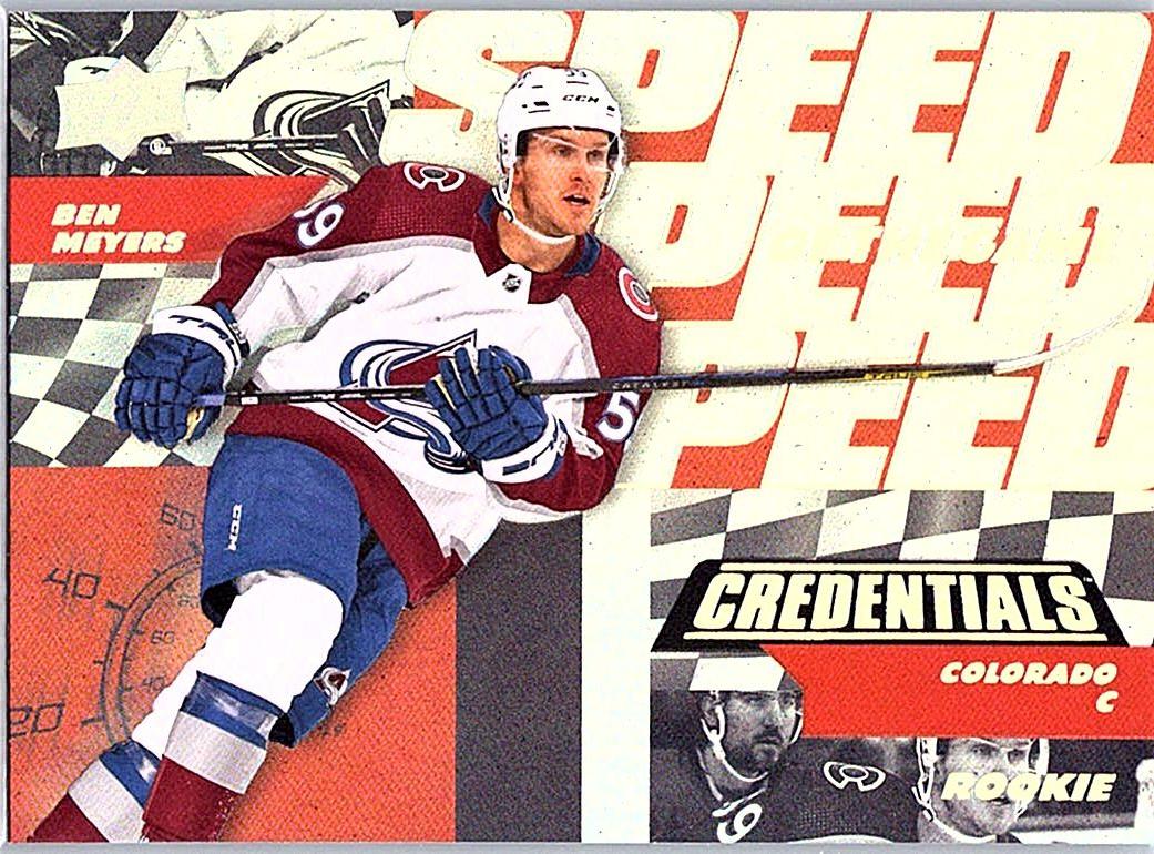 2022-23 Upper Deck Credentials - Speed of the Game Rookies Ben Meyers #SGR-19 front