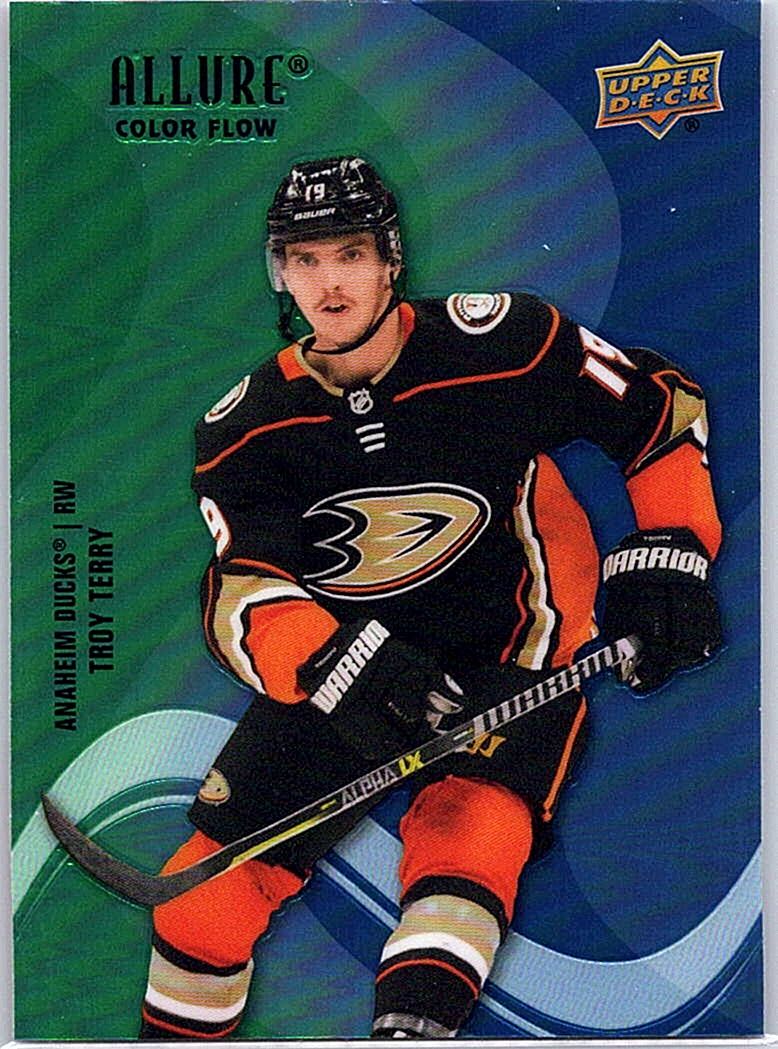 2022-23 Upper Deck Allure - Color Flow Green-Blue Troy Terry #SF-27 front
