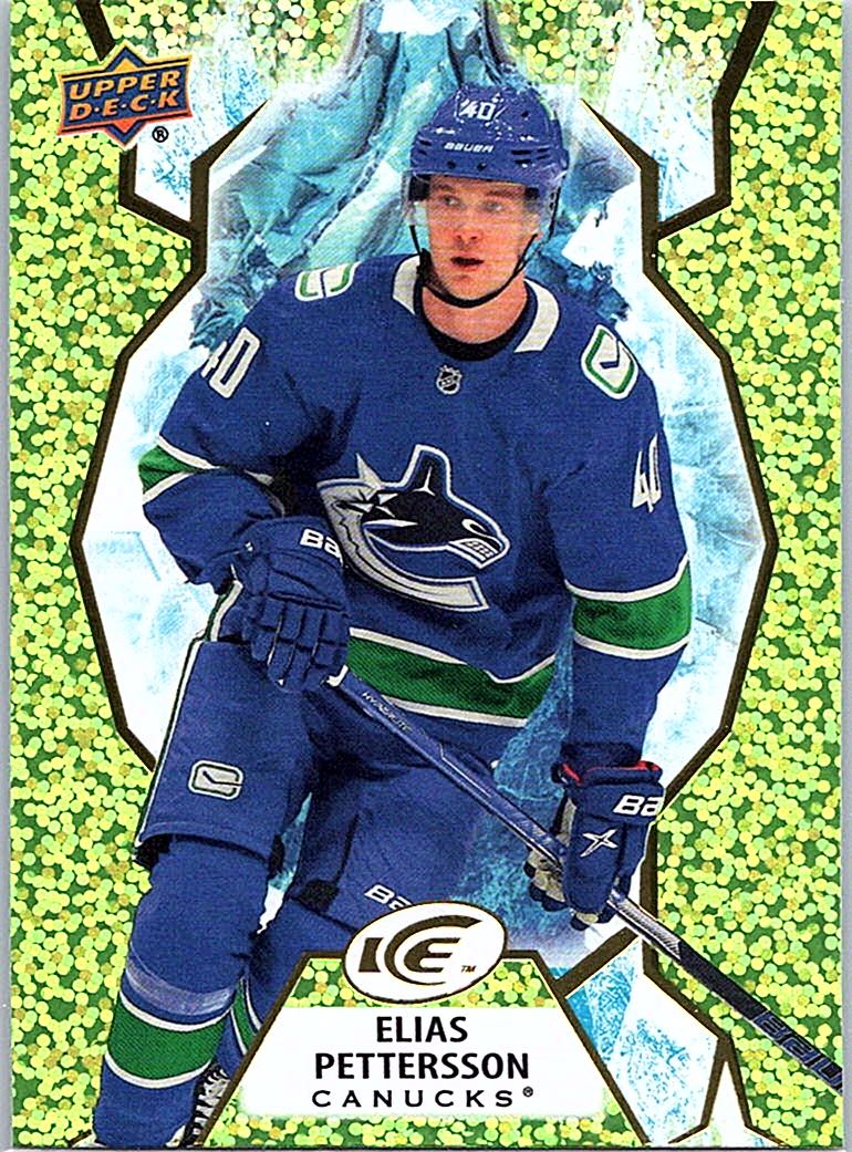 2021-22 Upper Deck Ice - Green Elias Pettersson #41 front
