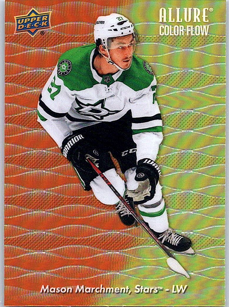 2023-24 Upper Deck Allure - Color Flow Orange-Yellow Mason Marchment #CF-27 front