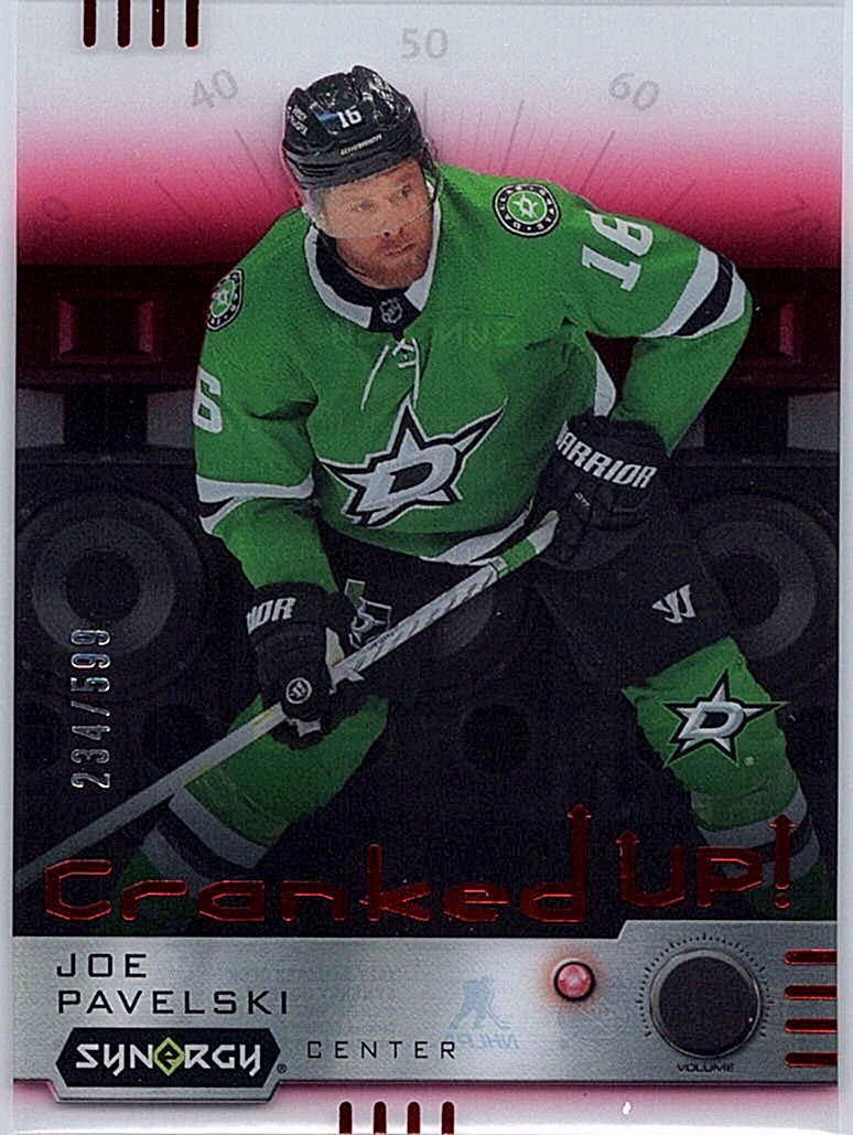 2023-24 Upper Deck Synergy - Cranked Up Red Joe Pavelski #CR-JP SN599 front
