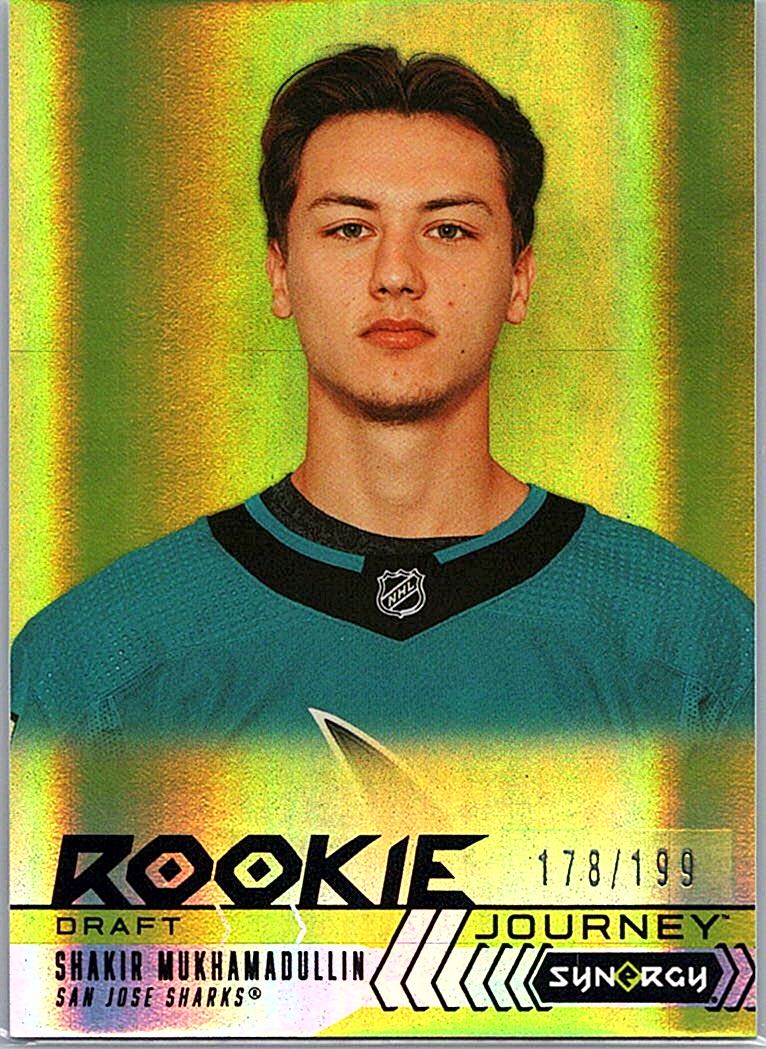 2024-25 Upper Deck Synergy - Rookie Journey Home Green Shakir Mukhamadullin #RJ-8 SN199 front