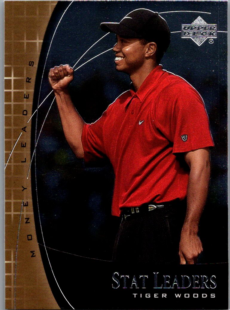 2001 Upper Deck - Stat Leaders Tiger Woods #SL17 front