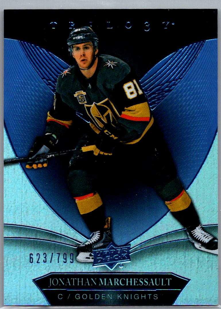 2018-19 Upper Deck Trilogy - Blue Foil Jonathan Marchessault #46 SN799 front