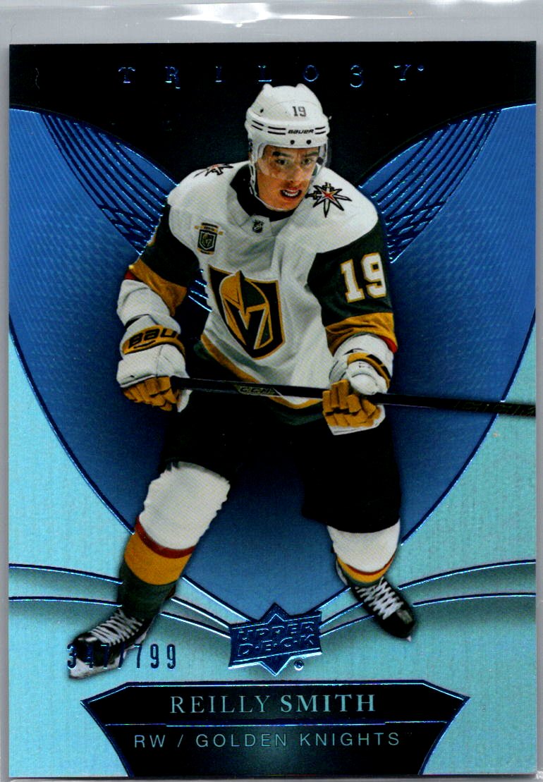 2018-19 Upper Deck Trilogy - Blue Foil Reilly Smith #34 SN799 front