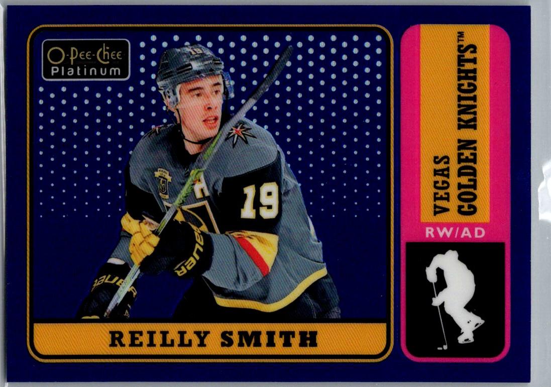 2018-19 O-Pee-Chee Platinum - Retro-Blue-Rainbow Reilly Smith #R-31 SN149 front