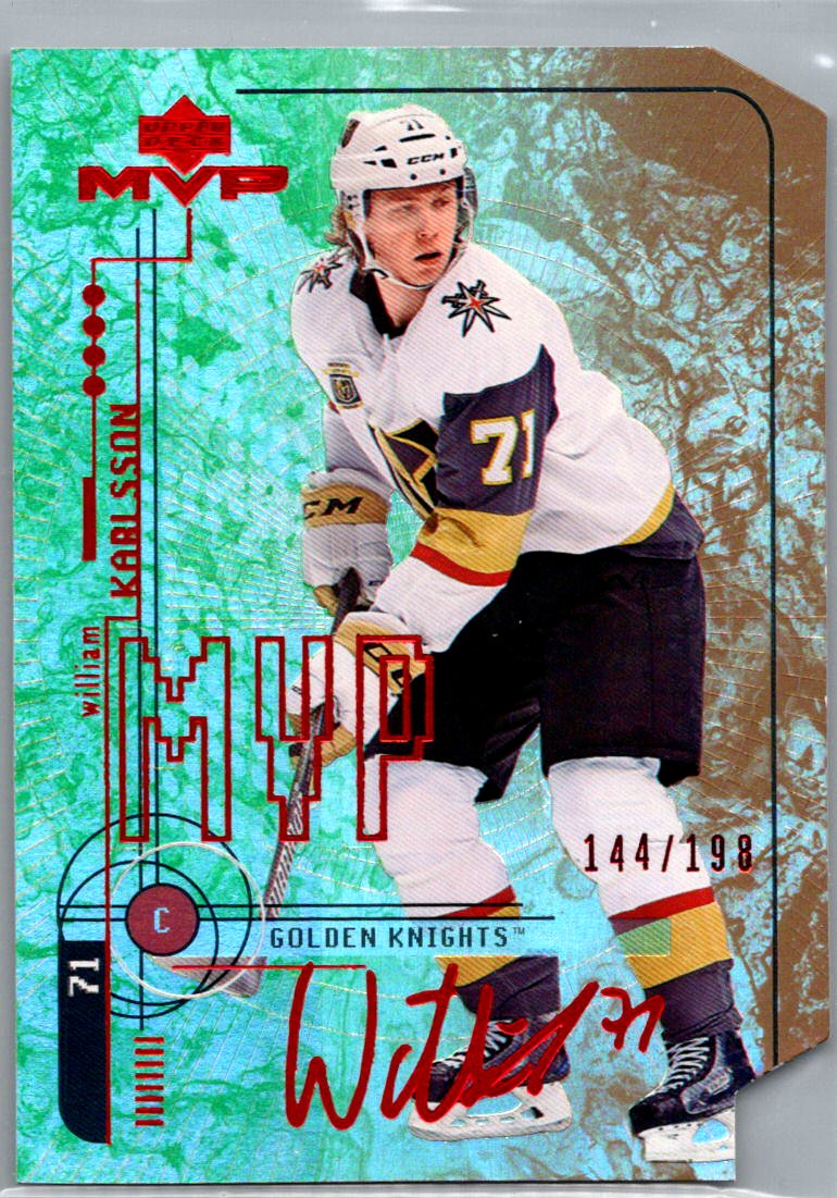 2018-19 Upper Deck MVP: 20th Anniversary Colors & Contours William Karlsson #58 SN198 front