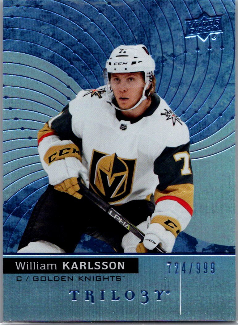 2017-18 Upper Deck Trilogy - Blue Foil William Karlsson #36 SN999 front