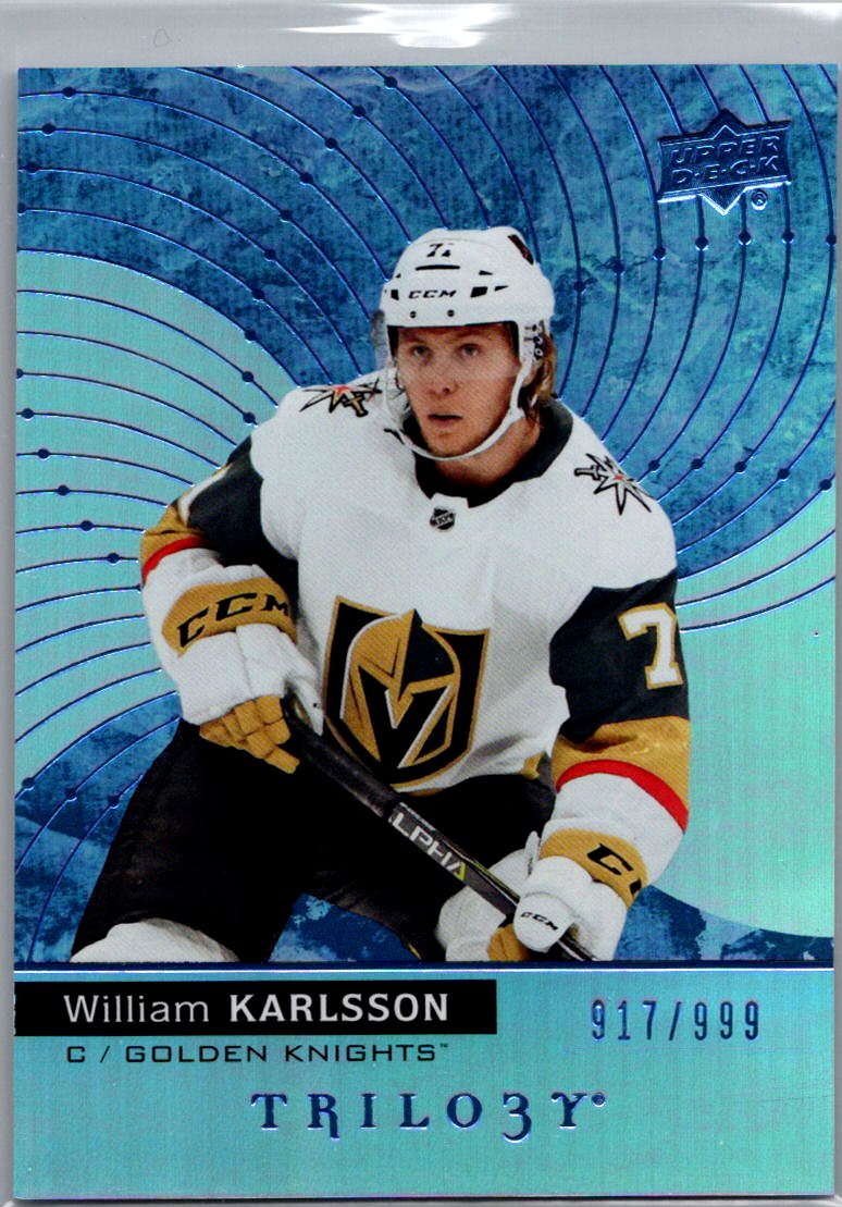 2017-18 Upper Deck Trilogy - Blue Foil William Karlsson #36 SN999 front