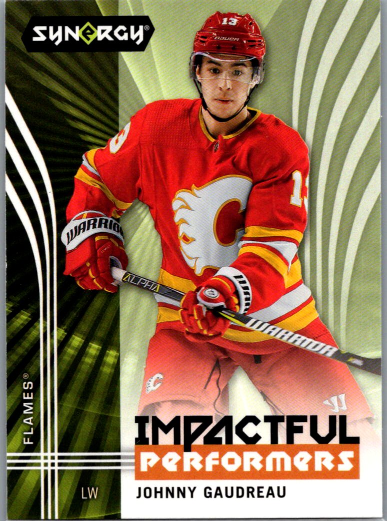 2019-20 Upper Deck Synergy: Impactful Performers Johnny Gaudreau #IP-15 front