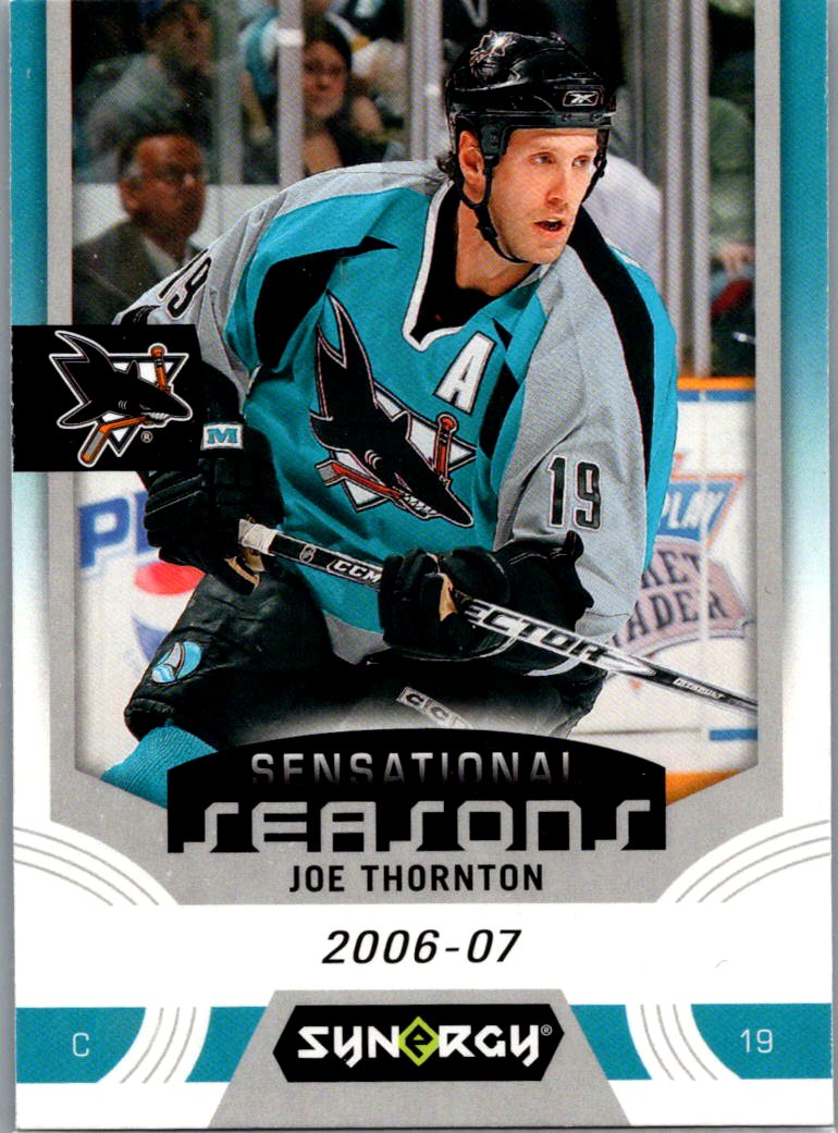 2019-20 Upper Deck Synergy: Sensational Seasons Joe Thornton #SS-5 front