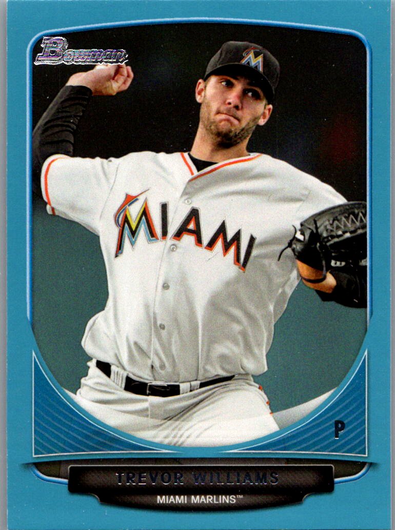 2013 Bowman Draft Picks & Prospects - Draft Picks Blue Trevor Williams #BDPP54 SN500 front