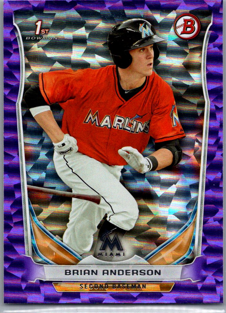 2014 Bowman Draft - Purple Ice Brian Anderson #DP91 SN99 front
