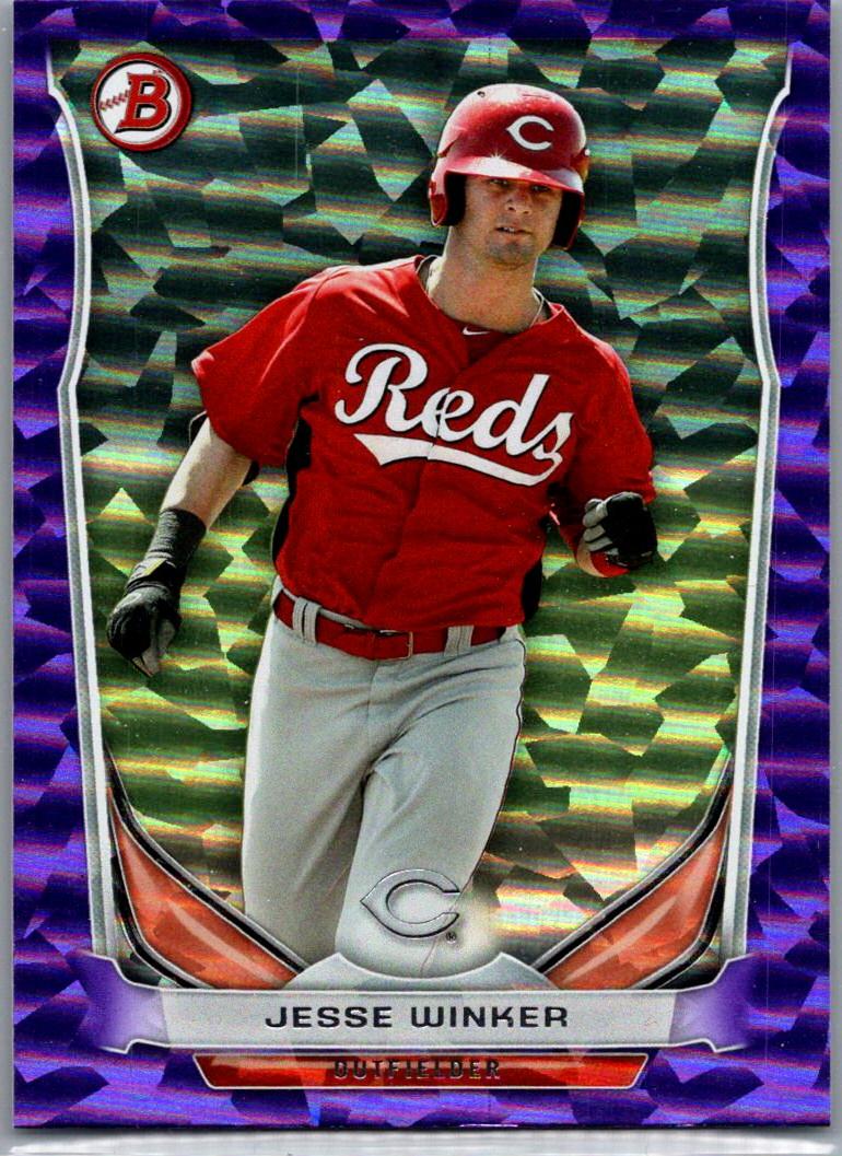 2014 Bowman Draft - Top Prospects Purple Ice Jesse Winker #TP-25 SN99 front