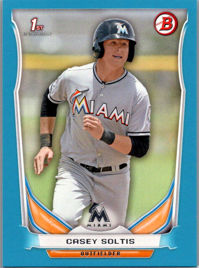 2014 Bowman Draft - Blue Casey Soltis #DP110 SN399 front