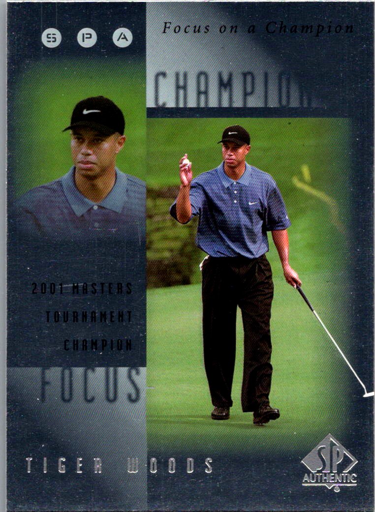 2001 SP Authentic - Focus on a Champion Tiger Woods #FC9 front