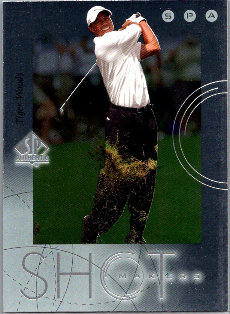 2001 SP Authentic - Shotmakers Tiger Woods #S1 front