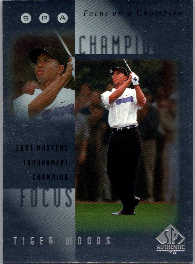 2001 SP Authentic - Focus on a Champion Tiger Woods #FC4 front