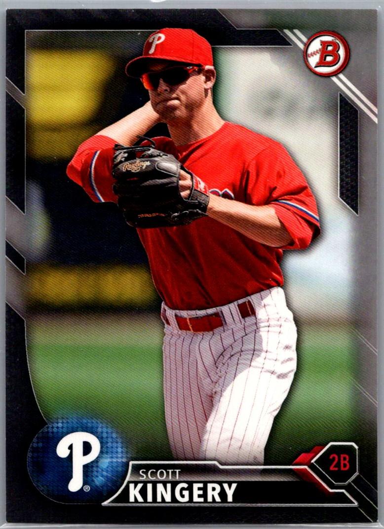 2016 Bowman Draft - Silver Border Scott Kingery #BD-128 SN499 front