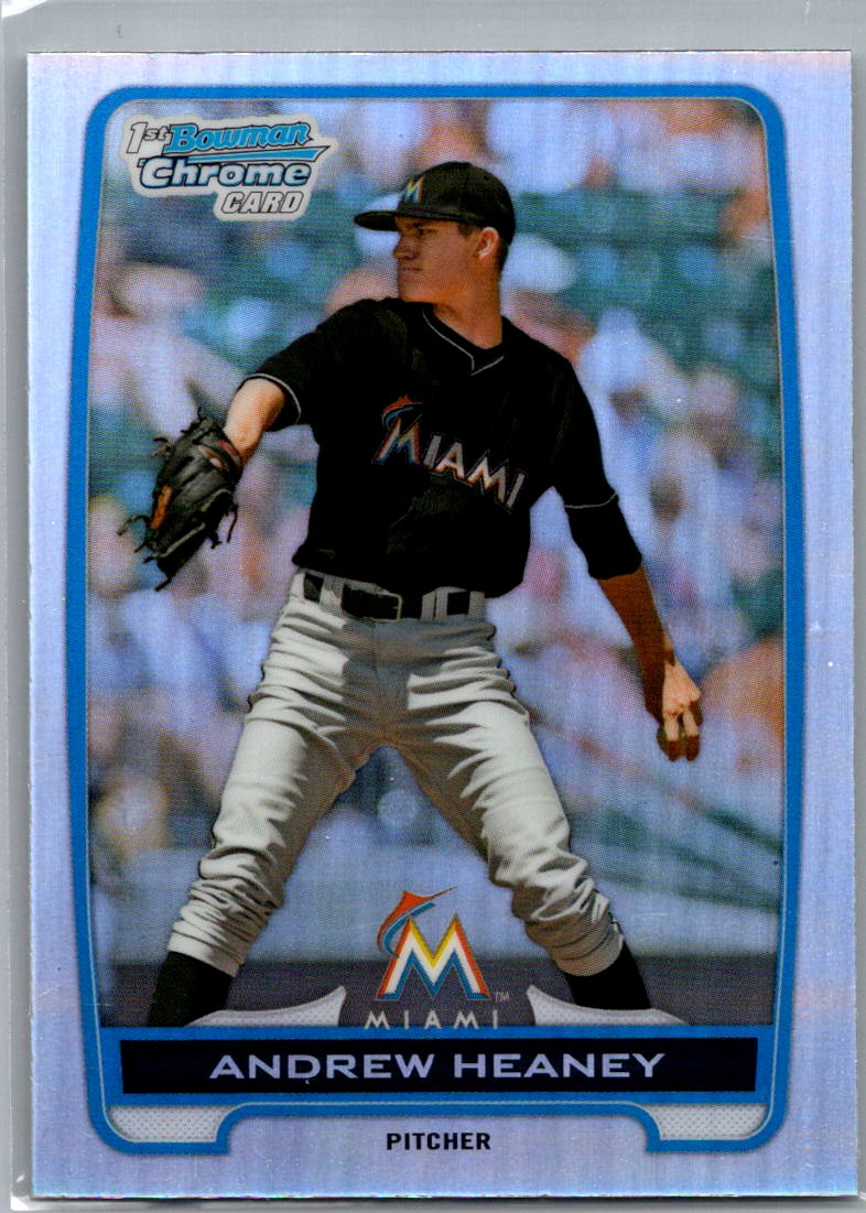 2012 Bowman Draft Picks & Prospects - Chrome Draft Picks Refractors Andrew Heaney #BDPP12 front