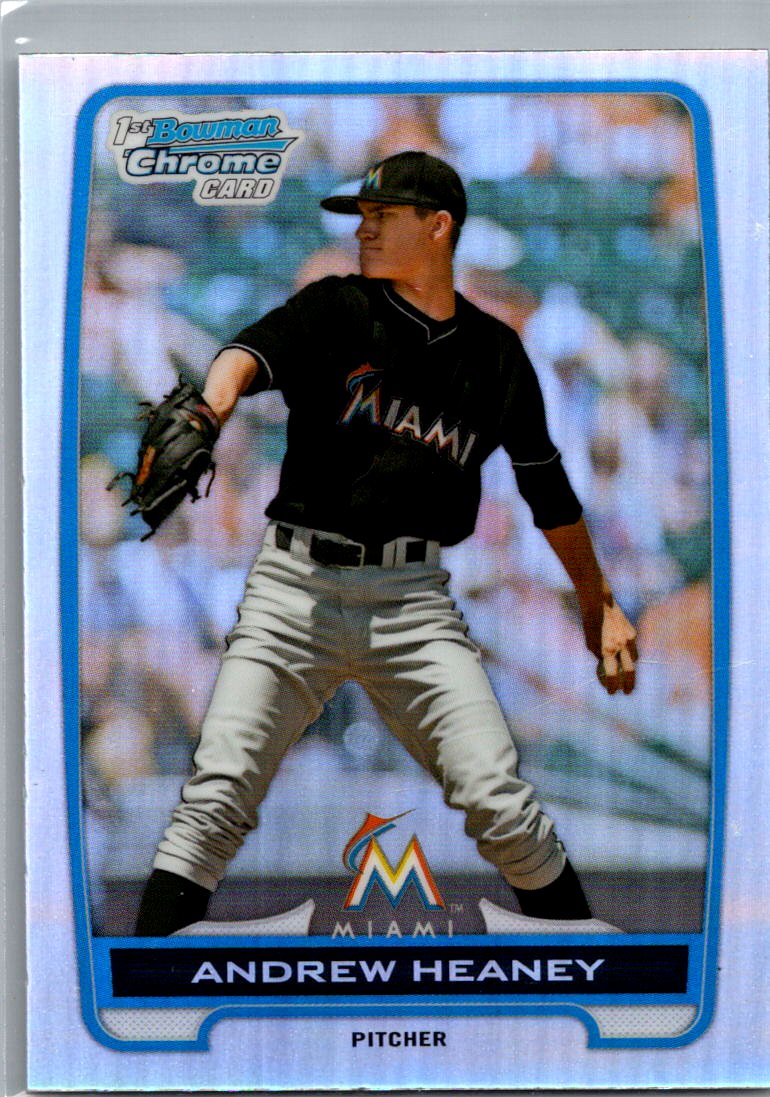2012 Bowman Draft Picks & Prospects - Chrome Draft Picks Refractors Andrew Heaney #BDPP12 front