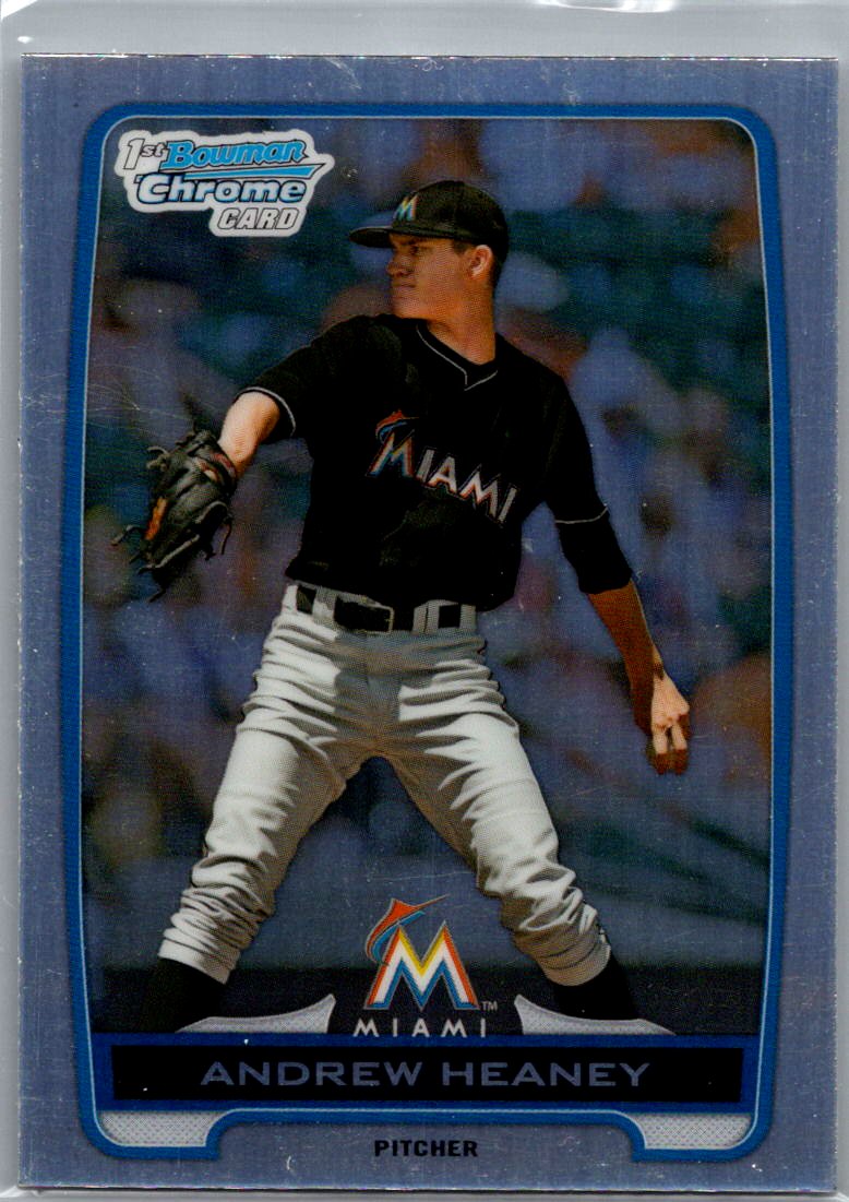 2012 Bowman Draft Picks & Prospects - Chrome Draft Picks Refractors Andrew Heaney #BDPP12 front