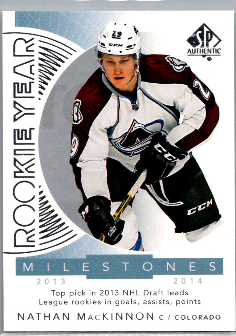 2017-18 SP Authentic - Rookie Year Milestones Nathan MacKinnon #RYM-NM front