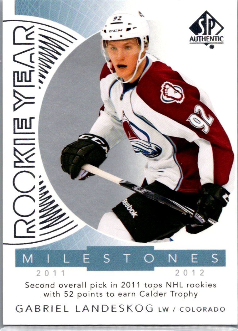 2017-18 SP Authentic - Rookie Year Milestones Gabriel Landeskog #RYM-GL front