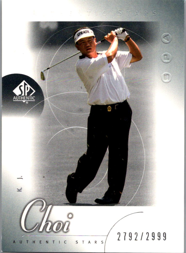 2001 SP Authentic K.J. Choi #88 RC, SN2999 front