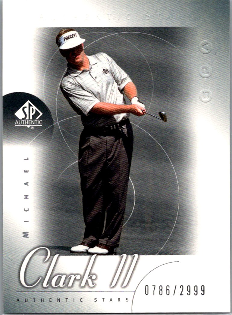2001 SP Authentic Michael Clark II #72 RC, SN2999 front