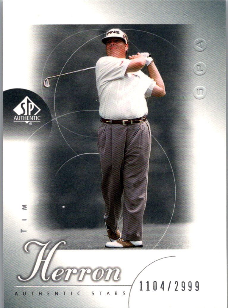 2001 SP Authentic Tim Herron #71 RC, SN2999 front